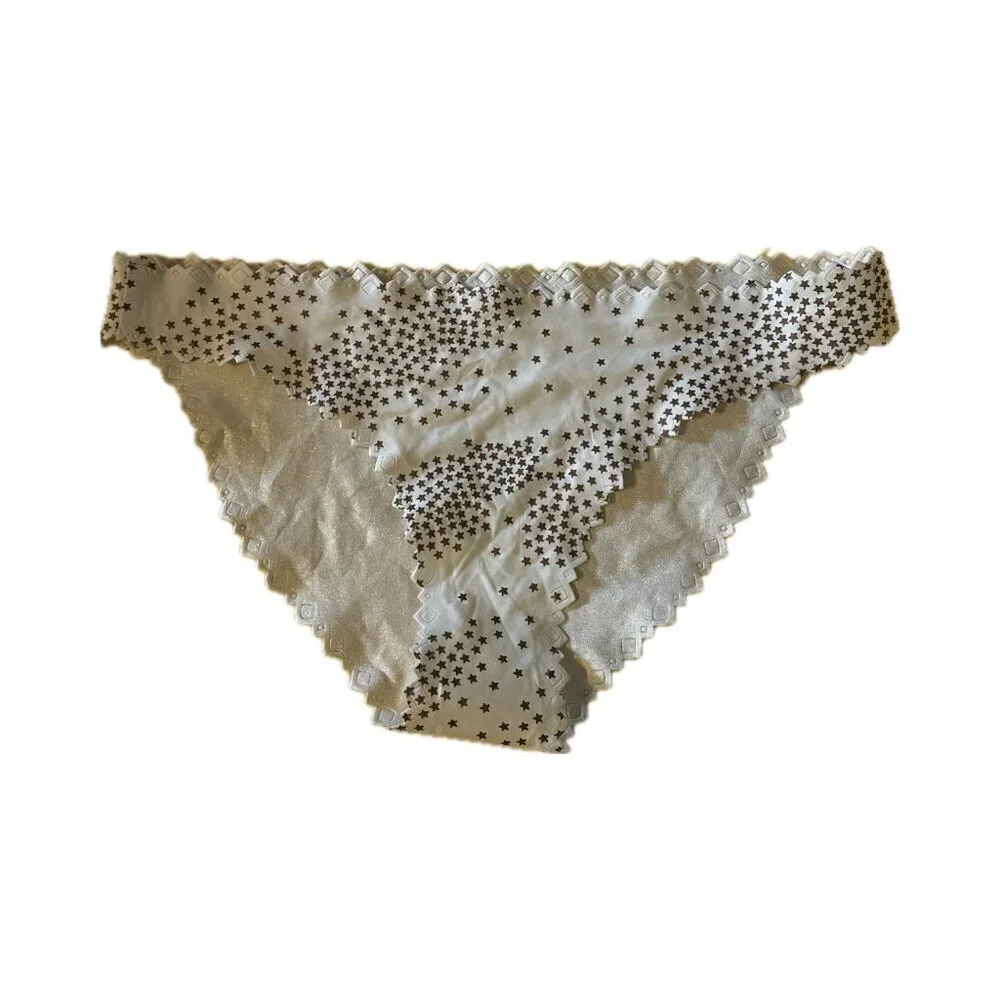 NEW PilyQ City of Stars Seamless Zig Zag Full Bikini Bottom Sz. S